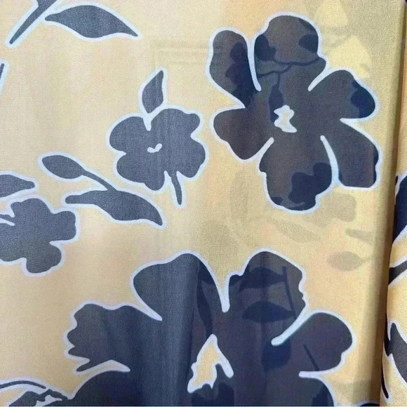 Kimono Sheer  Floral Yellow & Black Size MED/L - Picture 8 of 16